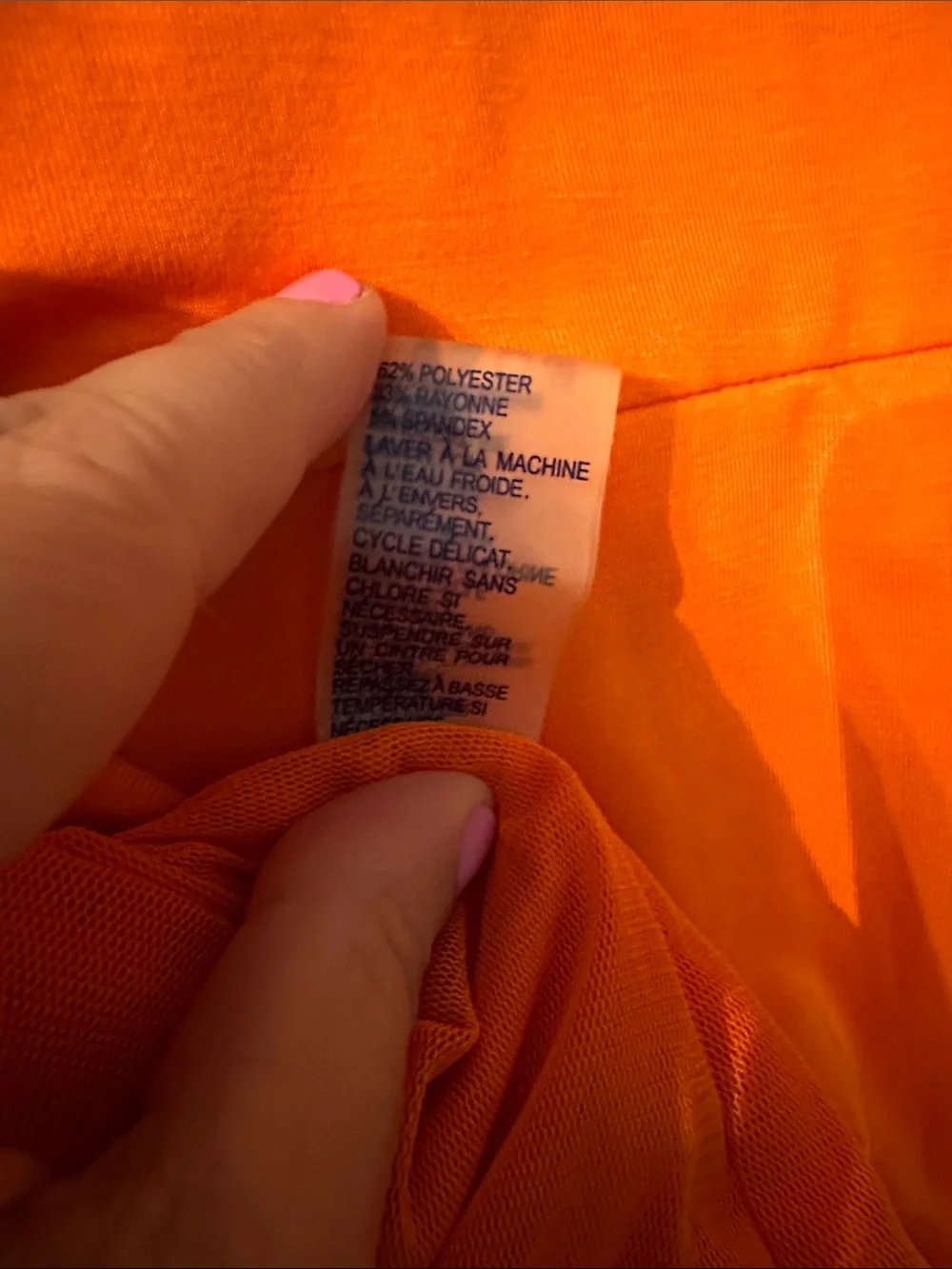 Peter Nygard  Orange Short Sleeve Ruched Tunic Size L